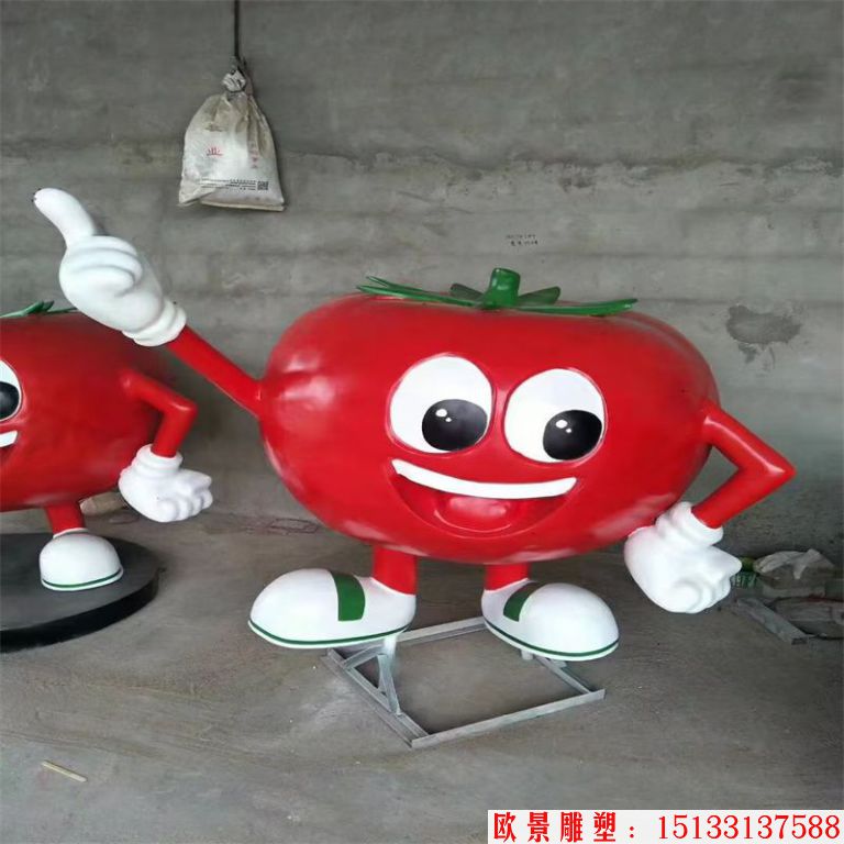 玻璃钢卡通番茄西红柿雕塑座凳13_副本