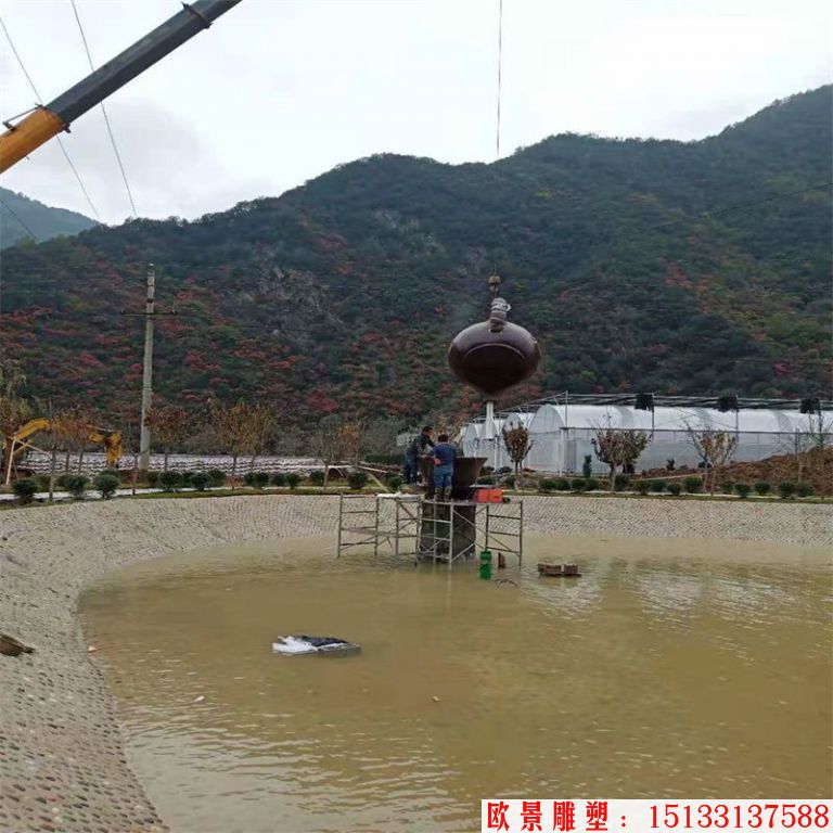 水池景观喷泉流水壶 天壶厂家